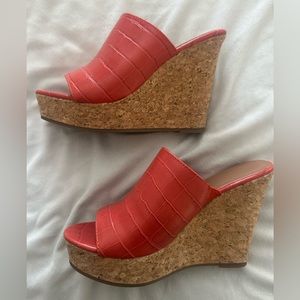 ORANGE WEDGES - SIZE 7